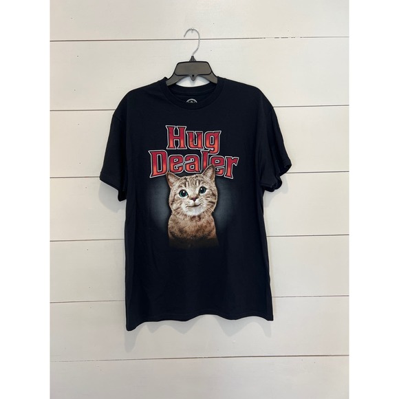 NWOT Hug Dealer Cat Graphic T-Shirt Vintage‎ Style SZ L - Picture 1 of 5